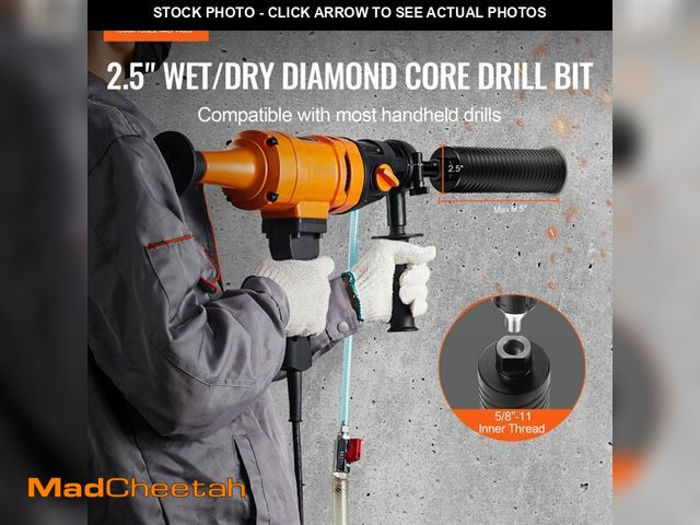 Lot 74-13129718 - VEVOR Core Drill Bit, 2.5" Wet/Dry Diamond Core Drill Bits for Brick and Block, Concrete Core Drill ...