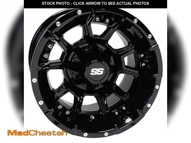 Lot 74-9570134 - Red Hawk TIR-RX388-B Wheel Gloss Black, 12x7 ET-25 Golf Carts - UNUSED