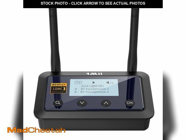 Lot 74-12873017 - 1Mii B03Pro+ Bluetooth 5.3 Transmitter Receiver Certified LDAC for TV Home Stereo, Long Range Blueto...