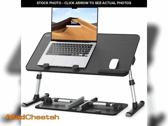 Lot 74-14067578 - SAIJI Height &amp; Angle Adjustable Laptop Stand for Bed, Lap Desk Bed Tray Table, Light Weight Fold...