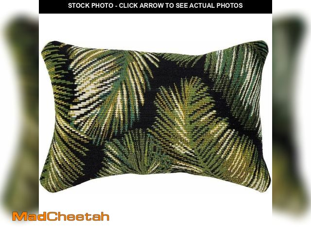 Lot 74-12695719 - Liora Manne MARINA Indoor/Outdoor Power Loomed Easy Care Pillow - Transitional Graphic Botanical Bea...