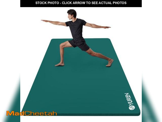 Lot 74-12481821 - YR Extra Thick Yoga Mat - 76" x 35" Foam Pilates Cardio Fitness Gym Floor Exercise Pad, Green - UNUS...