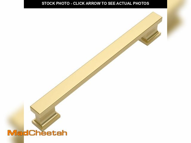 Lot 74-14264393 - Amerdeco 10 Pack Brushed Gold Cabinet Pulls 5 Inch(128mm) Hole Center Kitchen Cabient Hardware Gold ...