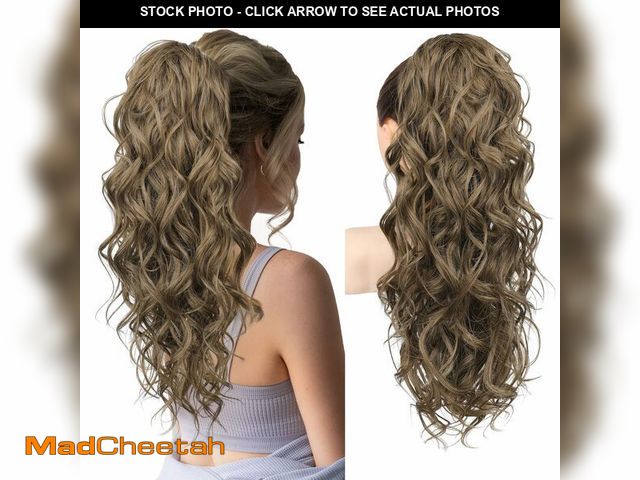 Lot 74-12606983 - REECHO Ponytail Extension, 24" Claw Clip Ponytail Extension Wavy Ponytails Hair Extensions Jaw Clip ...