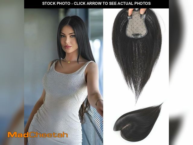 Lot 74-13628455 - OLLAVO Hair Toppers for Women Real Human Hair, 360ÃÂ°3D Bangs Clip Human Toppers for Women with Thi...