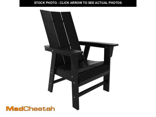 Lot 74-14313088 - WESTIN OUTDOOR Shoreside Outdoor Patio Fade Resistant HDPE Plastic Adirondack Style Dining Chair wit...