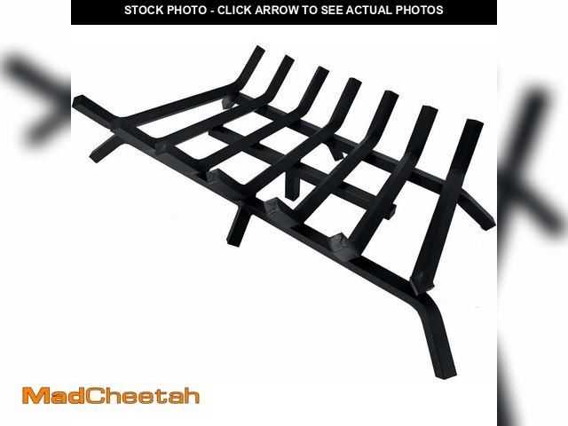 Lot 74-13927047 - Fjpacemt 40 lb Fireplace Grate Super Heavy Duty, 30-Inch Firewood Stove Log Holder, 4/5" Bar Solid S...