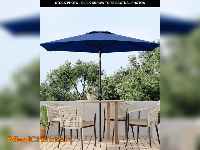 Lot 74-12367232 - 7.5FT Outdoor Patio Umbrella Table Market with Push Button Tilt and Crank, 6 Sturdy Ribs UV Protecti...