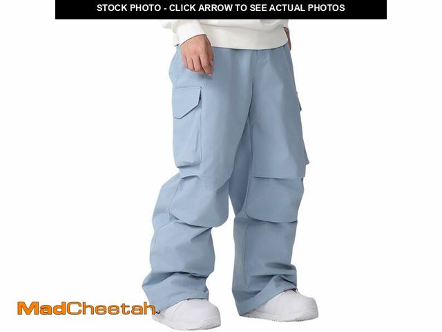 Lot 74-13774266 - SnowElve Mens Ski Pants Waterproof Insulated Winter Snow Baggy Snowboard Pants Splice Patches Outdoo...