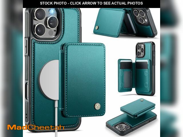 Lot 74-12882932 - Usroom Compatible with Magsafe for iPhone 16 Pro Max Wallet Case Magnetic Card Holder, RFID Blocking...