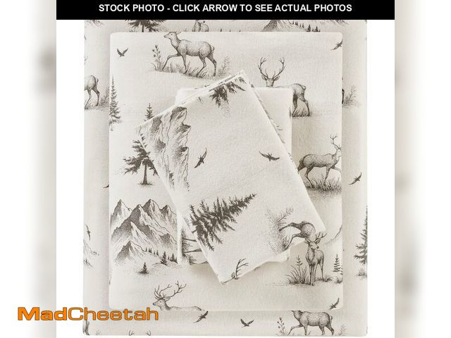 Lot 74-12828296 - Woolrich Cotton Sheet Set Cottage Charms Print, 100% Cotton Flannel Sheets Warm &amp; Fuzzy Bedding ...