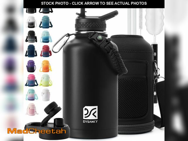 Lot 74-14266566 - DYSANKY Insulated Water Bottle | Thickened Stainless Steel Vacuum Metal | Portable Sports Half Gallo...