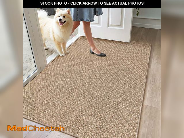 Lot 74-13816642 - PABUBE Doormat 32"x48", Low-Profile Entry Mat Indoor Mat, Indoor Rug for Entryway, Dirt Trapper Entr...