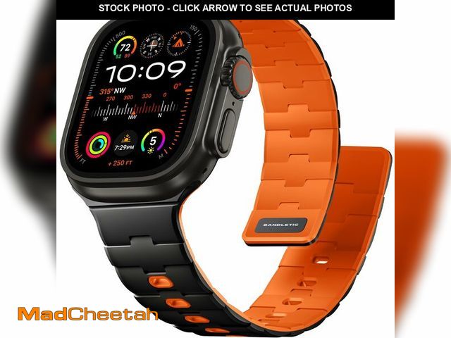 Lot 74-14294838 - Bandletic Magnetic Silicone Bands Compatible with Apple Watch Ultra 3 2 Band 49mm for Men Women, Spo...