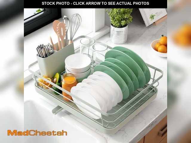 Lot 74-12878303 - Kitsure Dish Drying Rack for Kitchen Counter, Stainless Steel Sink Organization and Storage Essentia...