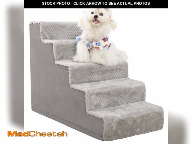 Lot 74-13815033 - KSIIA Dog Steps for Couch and Sofa,5-Step Pet Stairs for Dogs and Cats Climbing with Non-Slip Bottom...