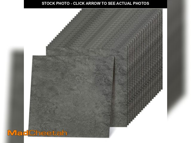 Lot 74-13965580 - Spiareal 48 Pieces Peel and Stick Floor Tiles Vinyl Flooring 12 x 12 Inch Stick on Floor Tile Self A...