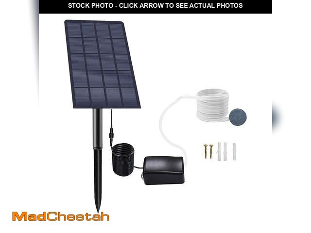 Lot 74-12450441 - Andoer Solar Pond Oxygenator 2W Plug-in Solar Oxygen Pump Fish Tank Oxygenator Aquarium Oxygen Aerat...