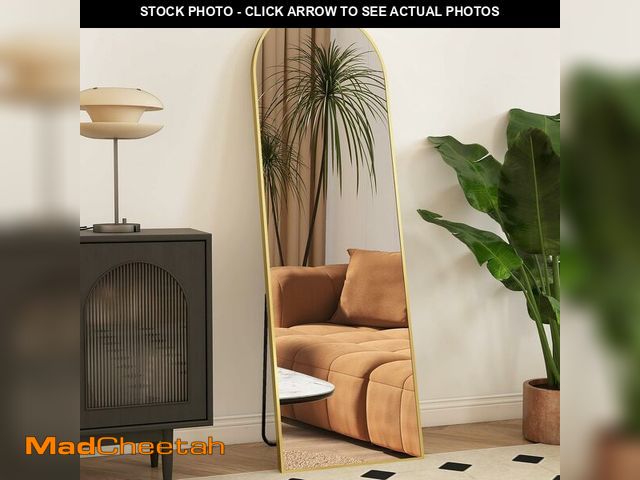 Lot 74-13382150 - Arched Mirror Full Length, Upgraded 16"x59" Body Wall Mirrors with Shatter-Proof Glass, Floor Standi...