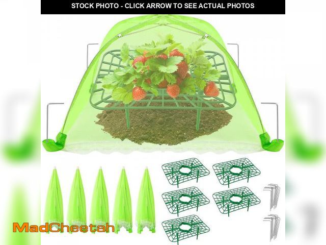 Lot 74-12221742 - UCandy 5 Sets Strawberry Supports with Plant Protectors, Strawberry Growing Support Stakes with Mesh...