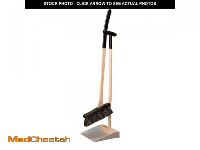 Lot 74-12492209 - KINGS COUNTY TOOLS Standing Broom and Dustpan Set - UNUSED