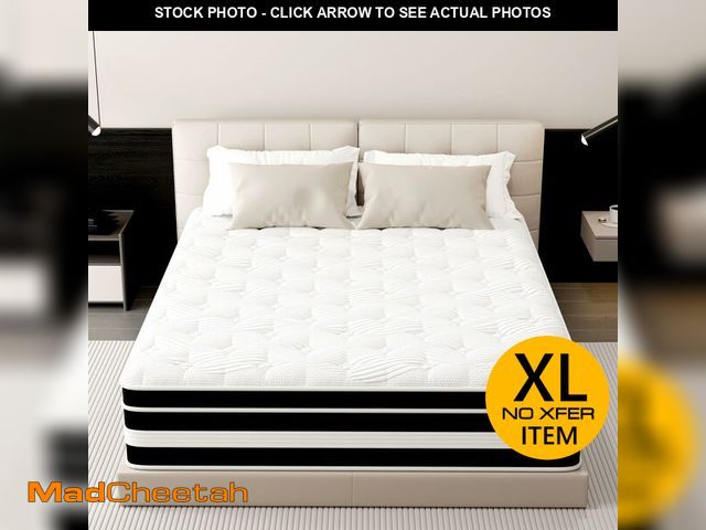 Lot 74-12890843 - XLOLEHM Fvcklrae 12 inch Queen Mattress,Gel Memory Foam &amp; Spring Hybrid Medium Comfort Queen Siz...