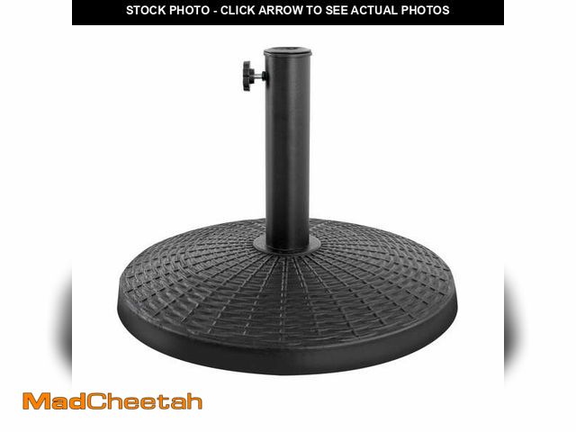 Lot 74-14441581 - Patio Umbrella Base Stand Heavy Duty Outdoor Umbrella Base Made from Rust Resistant Resin - USED
