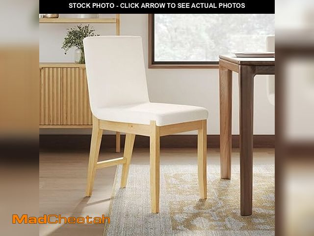 Lot 74-12827208 - Nathan James Gracie Modern Dining Chair, Upholstered Accent Dining Chair, Natural Flax/Light Brown -...