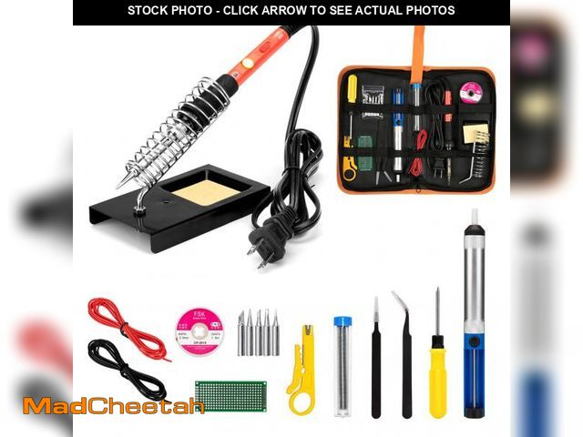 Lot 74-12313088 - Soldering Iron Kit, 60W Upgraded Soldering Kits Adjustable Temperature Welding Tool Solder Irons Pen...