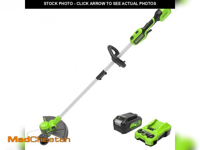 Lot 74-12418401 - Greenworks 24V 13-Inch Brushless String Trimmer (Gen 2), 2.0Ah USB Battery and Charger Included - US...