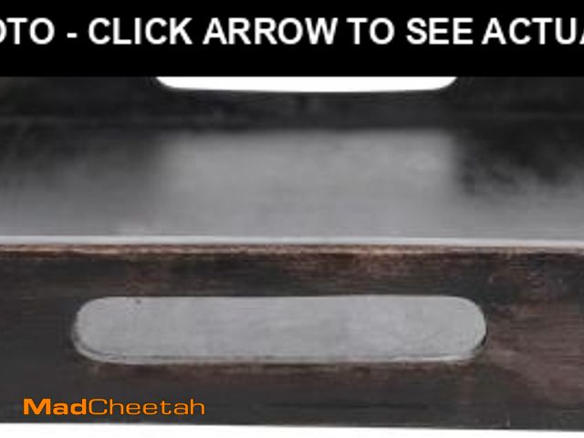 Lot 74-12098071 - (CRACKED ON BOTTOM) Bloomingville Decorative Wood Tray with 2 Handles, Distressed Black - UNUSED