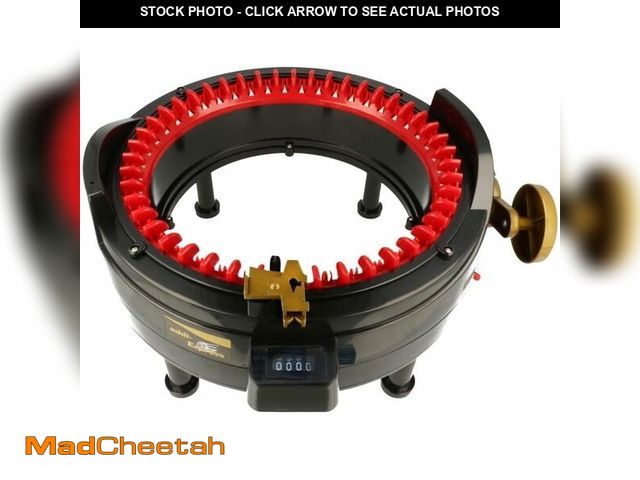 Lot 74-13709084 - Addi Express King Size Knitting Machine, 46 Needle Round Loom with Row Counter and Hand Crank, Black...