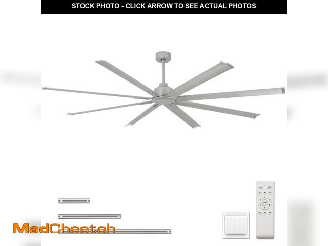 Lot 74-12153459 - YYEHON 84 inch Large Ceiling Fans No LightsÃ¯Â¼ÅIndustrial Ceiling Fan with 8 Aluminum Blades,3 Dow...