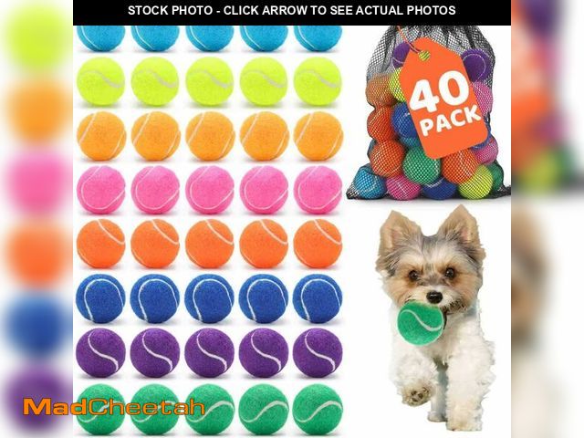 Lot 74-14155350 - Zeefpod 40 Pack 2 Inch Dog Tennis Balls, Small Tennis Balls for Dogs, Dog Safe Non-Abrasive Felt, Bu...