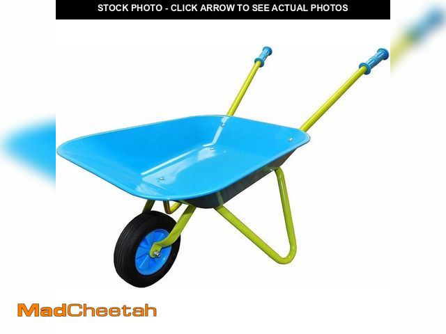 Lot 74-14348747 - G &amp; F Kids Metal Wheelbarrow, Child-Size Steel Garden Wheelbarrow for Toddlers &amp; Kids, Sturd...