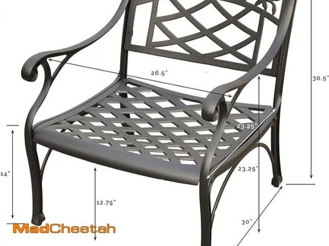 Lot 74-12098130 - Crosley Furniture Sedona 1-Piece Outdoor Chair, Cast Aluminum Patio Chair for Conversation, Porch, D...