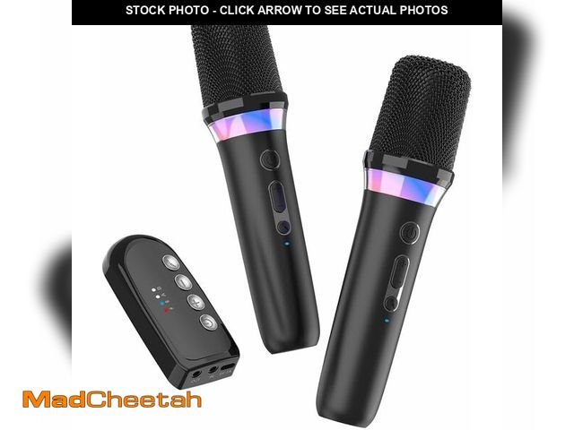 Lot 74-10902395 - JEOEUS Karaoke MachineKaraoke CompanionKaraoke Mixer System, Colorful Light Dual Handheld Wireless M...