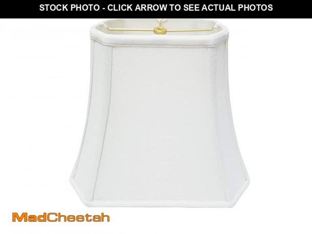 Lot 74-12441792 - Royal Designs Rectangle Cut Corner Lamp Shade, Linen White, (5 x 6.5) x (8 x 12) x 10 - UNUSED