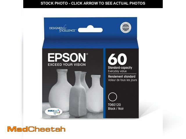 Lot 74-14266784 - Epson T060 DURABrite Ultra -Ink Standard Capacity Black -Cartridge (T060120-S) for Select Stylus Pri...