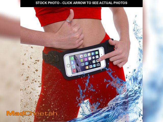 Lot 74-12718247 - Ultimate Black Waterproof Running &amp; Swimming Belt - Essentials Holder for Gym, Beach, Kayaking, ...