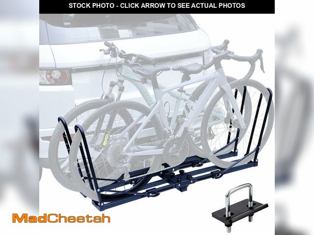 Lot 74-13710626 - Terriplaze Hitch Mount Bike Rack for 2 Bikes - Folding Bicycle Carrier for Car &amp; SUV, Tool-Free ...