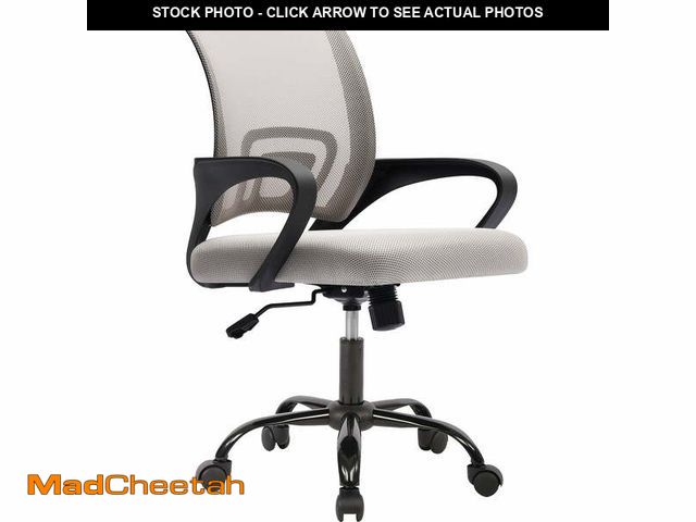 Lot 74-12766761 - JONPONY Ergonomic Office Chair, Lumbar Support, Adjustable Height with Armrests for Adults,Grey - UN...