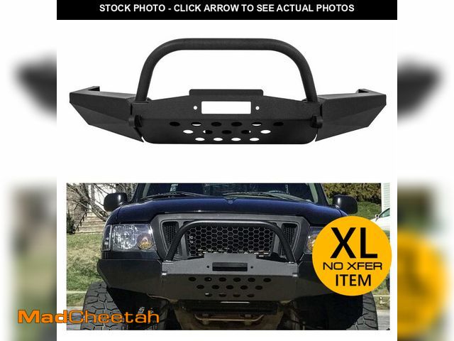 Lot 74-13638143 - ECOTRIC Front Bumper Compatible with 1998-2011 Ford Ranger W/Winch Plate Bull Bar D-Ring Mounts Bump...