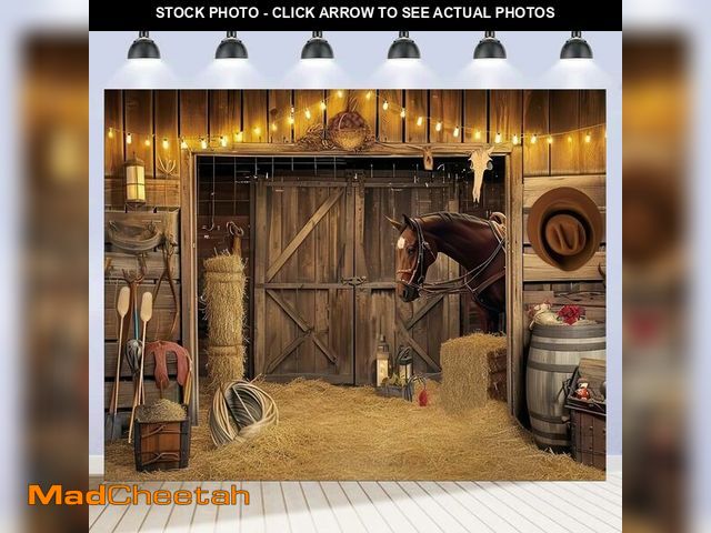 Lot 74-13955922 - Western Cowboy Backdrop 10x8ft Western Cowboy Themed Party Decorations Banner Country Wild West Rode...