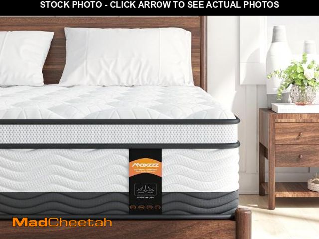 Lot 74-12423169 - Maxzzz Queen Mattress in a Box Bamboo &amp; Gel Infused Memory Foam Pocket Spring Hybrid Mattress - ...
