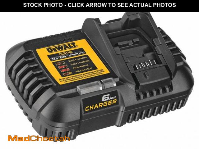 Lot 74-12032088 - Battery Charger: DEWALTÂ®, Single-Port Charging, For 12V/20V, Li-ion, 6 Ah Charged in 1-Hour, Rapid ...