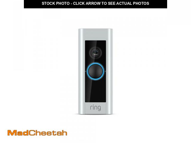 Lot 74-12143173 - Ring Video Doorbell Pro, 4.5" X 1.85"W X 0.8"D, Satin Nickel - UNUSED