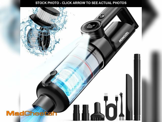 Lot 74-12975472 - MONOZEL Handheld Vacuum Cordless - Car Vacuum Cleaner with Brushless Motor, Fast Charge, 15000Pa Pow...