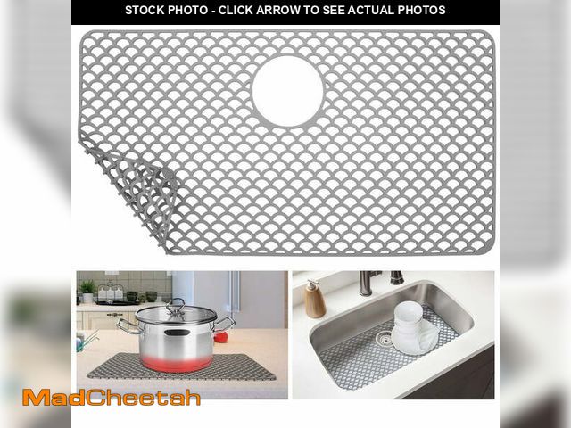 Lot 74-14435161 - Silicone Sink Mat with Drain Hole, Non-Slip Heat Resistant Sink Protector, Mat for Bottom of Kitchen...
