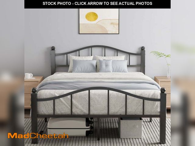Lot 74-14287573 - Metal Full Size Bed Frame, Noise-Free Design &amp; Underbed Storage Heavy Duty Bed Frames with Headb...